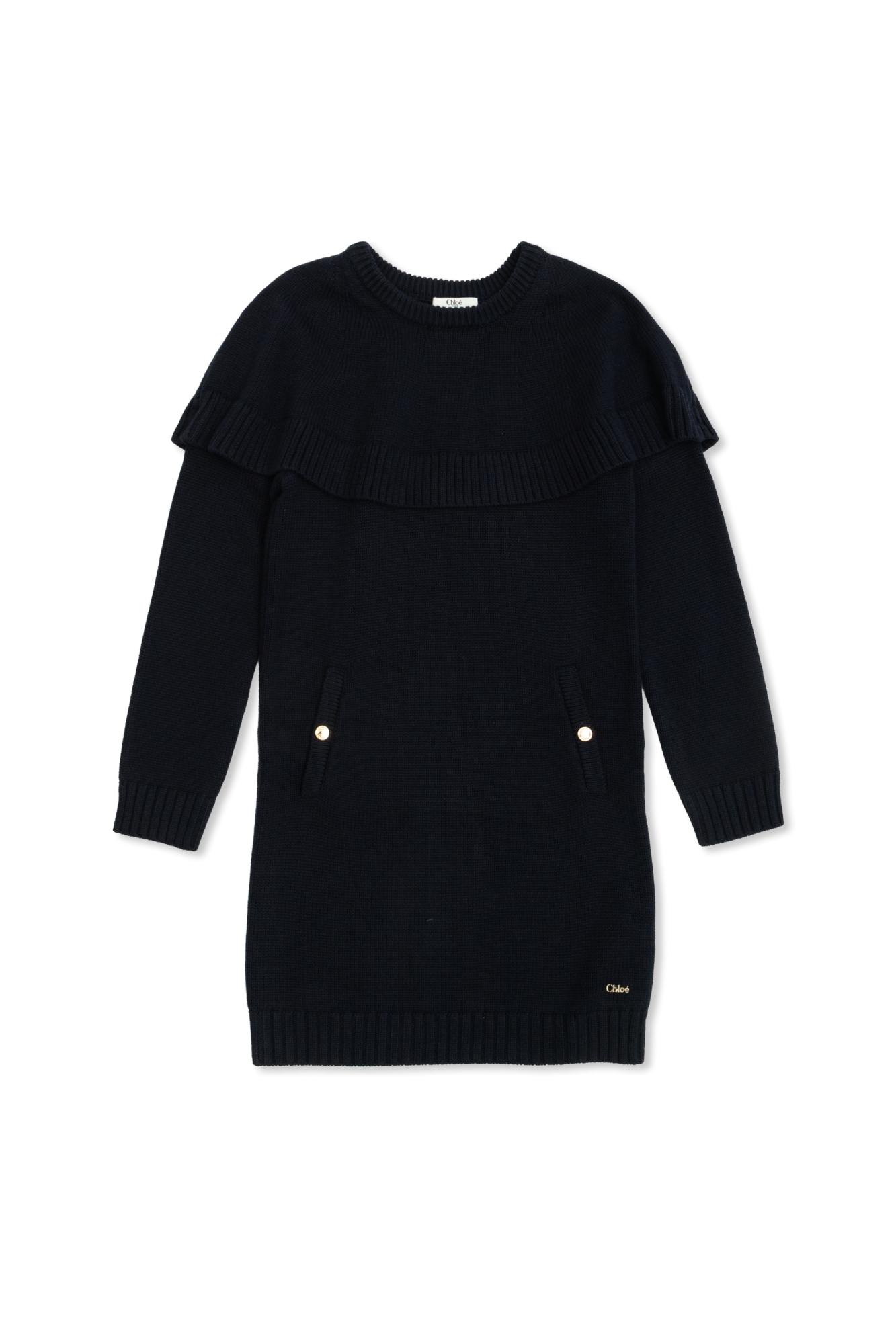 Navy blue Dress with pockets Chloé Kids - Vitkac Canada